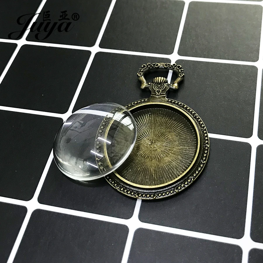 JUYA 14/18/20/25/30/41 мм круглый кабошон плоское прозрачное стекло для самодельных