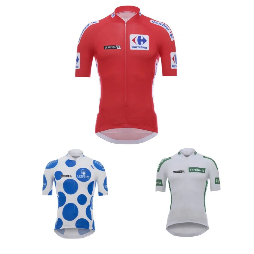 

2018 La Vuelta spain 4 color cycling jerseys summer Bicycle maillot breathable MTB Short sleeve bike clothing Ropa Ciclismo only
