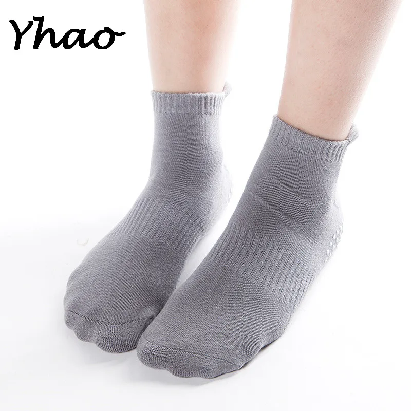Yhao не бренд 4 цвета для взрослых Для женщин Нескользящие носки в горошек для занятий йогой Танцы тренажерный зал, спортивные носки для пилатеса