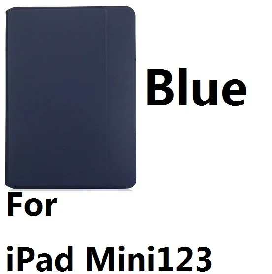 Ультратонкий чехол-подставка с клавиатурой Bluetooth для iPad Air 2 iPad Pro 9," iPad iPad 234 Mini 1 2 3 4 - Цвет: For Mini 123 Blue