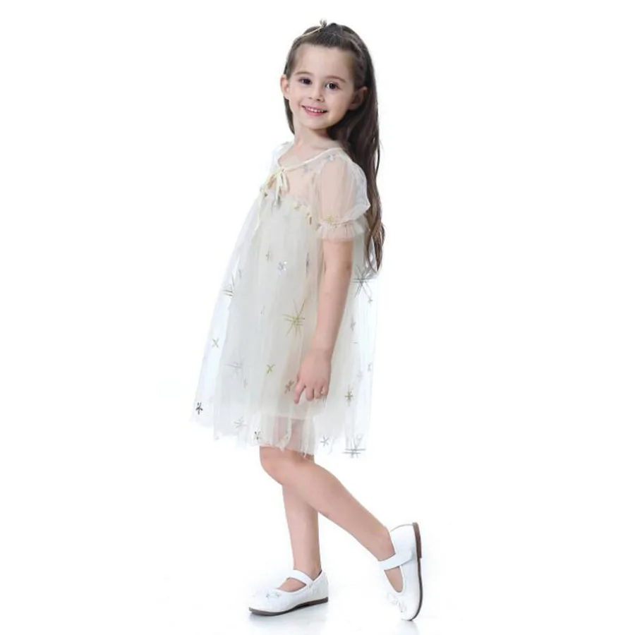 Girls Princess Stars Twinkled Dress 2018 Summer Children New Tulle Lined TUTU (13)
