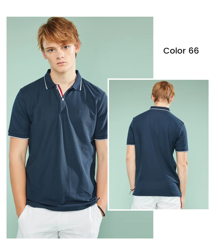 Giordano Футболка Polo slim fit с боковыми разрезами на талии, выполнена в нескольких цветовых вариантах и имеет несколько размеров на выбор