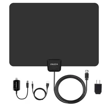 

Leadzm S108 50 Miles TV Antenna 1080P HD Digital Indoor TV Antenna With Detachable Amplifier,US Plug Black