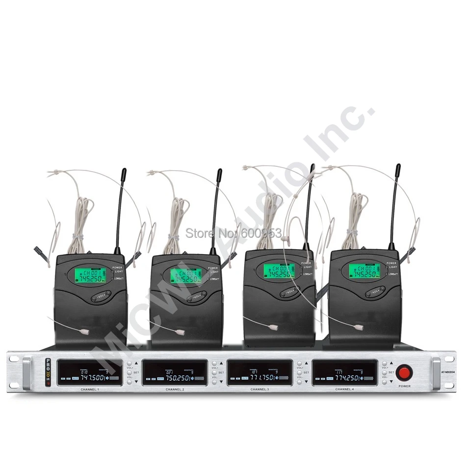 & karaoke sistema de microfone high-end ouro 4 handheld uhf led digital
