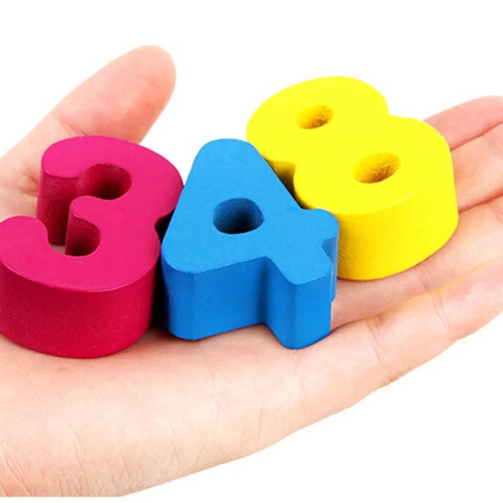 2 Styles Montessori Teaching Math Mathematics Number Wood Board Wooden Digital Counting Shape Game Educational Development Toy