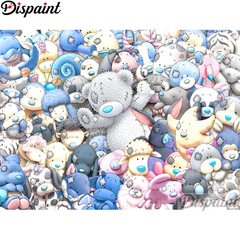 

Dispaint Full Square/Round Drill 5D DIY Diamond Painting "Cartoon bear sheep" 3D Embroidery Cross Stitch Home Decor Gift A12562