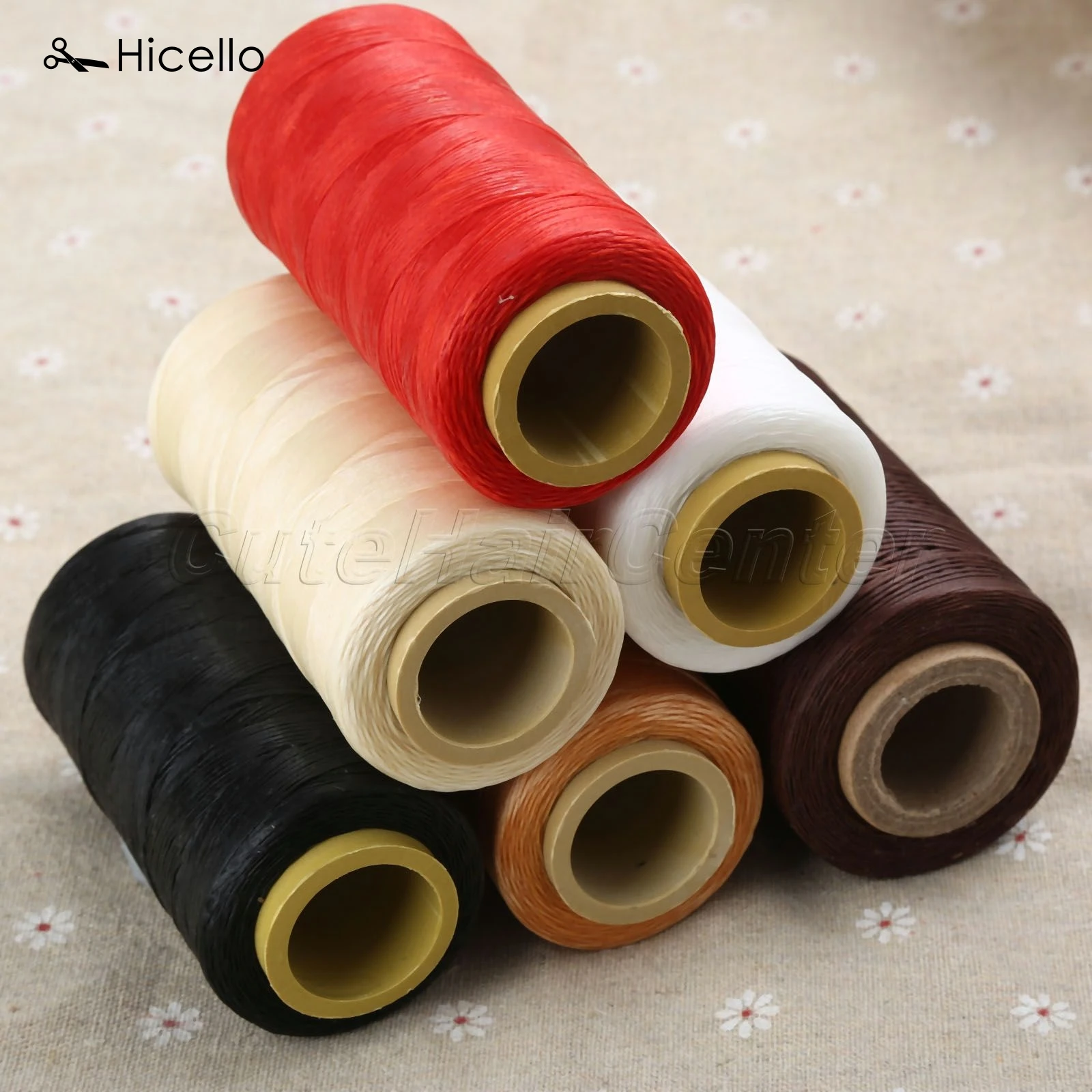 

Hicello Durable 150D Leather Waxed Thread Cord for DIY Handicraft Tool Hand Stitching Thread Apparel Sewing Thread 260m costura