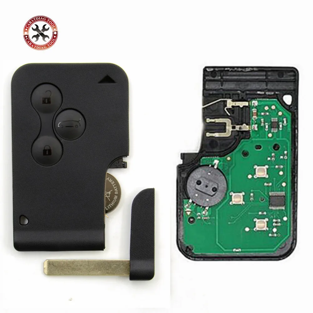 

New Remote Key Smart Card 433MHz for RE-NAULT ME-GANE 3 Buttons with Chip PCF7947 Keyless Entry Fob Car Alarm