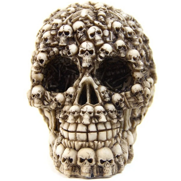 

1x Unique Design Gifts & Decor Resin Skull Realistic Replica Skull Statue Skull Head Collectible Skeleton Figurine Model