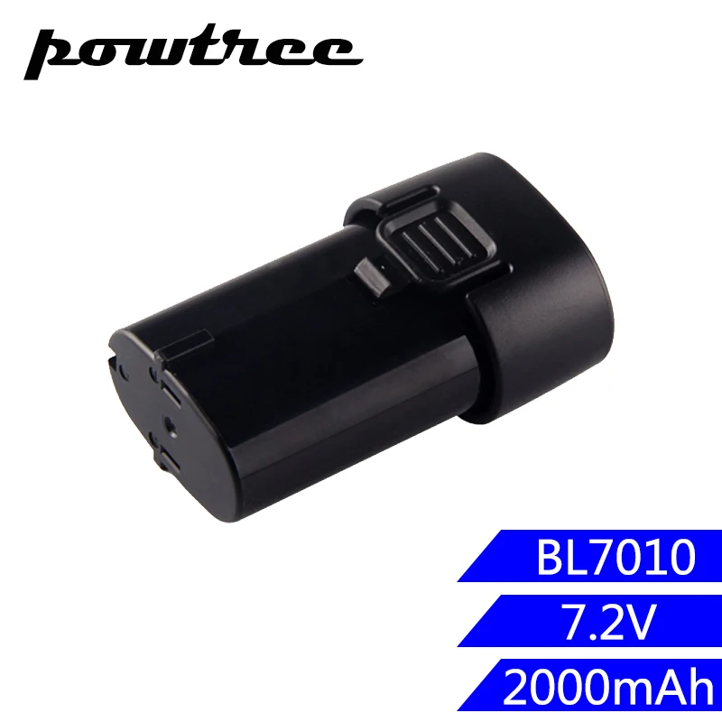 

2000mAh 7.2V Li-ion BL7010 Rechargeable Battery: Makita 194355-4 194356-2 TD020DS GN900 7010