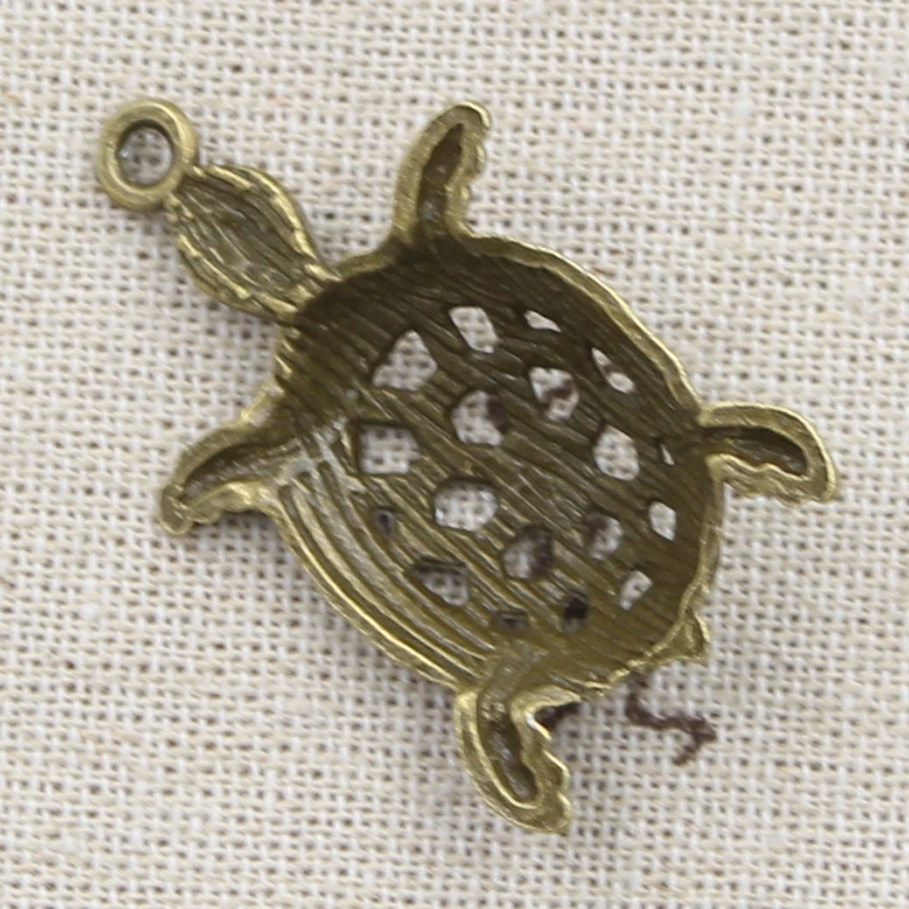 Подвеска в античном стиле с черепахой 38x25 мм 4 шт.|making pendant|hollow charmcharm charm |