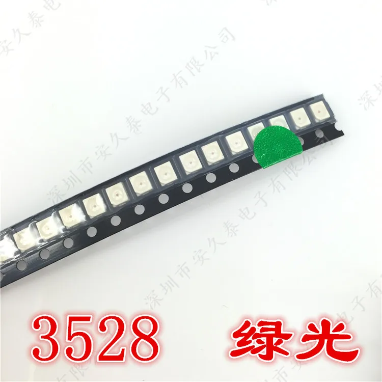 3528 patch LED emerald green light super bright emitting diode beads | Освещение