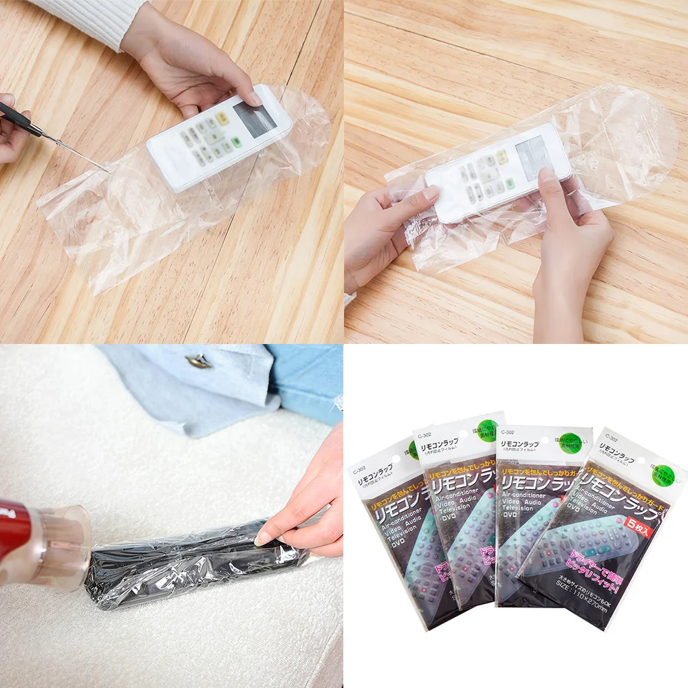 

Tv Remote Control Protective Film Transparent Dustproof Heat Shrink Remote Control Film Protection Film Remote Control Sleeve