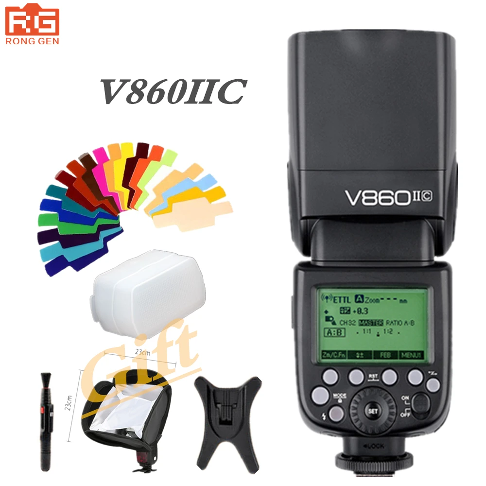 Godox Ving V860II V860II C E TTL HSS 1/8000 Li ion Battery Speedlite Flash for Canon DSLRflash