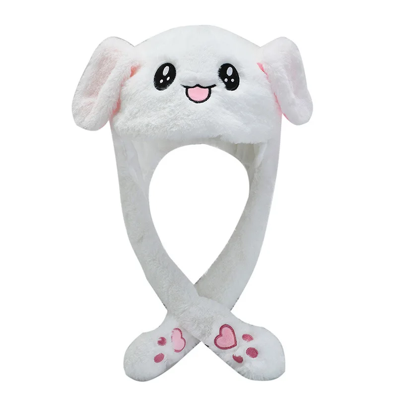 

Cute Women Hat Casual Manual Inflatable Cap Girls Birthday Gift Rabbit Cartoon Family Cosplay Kids Hat Ear Can Stand Up Hot Sell