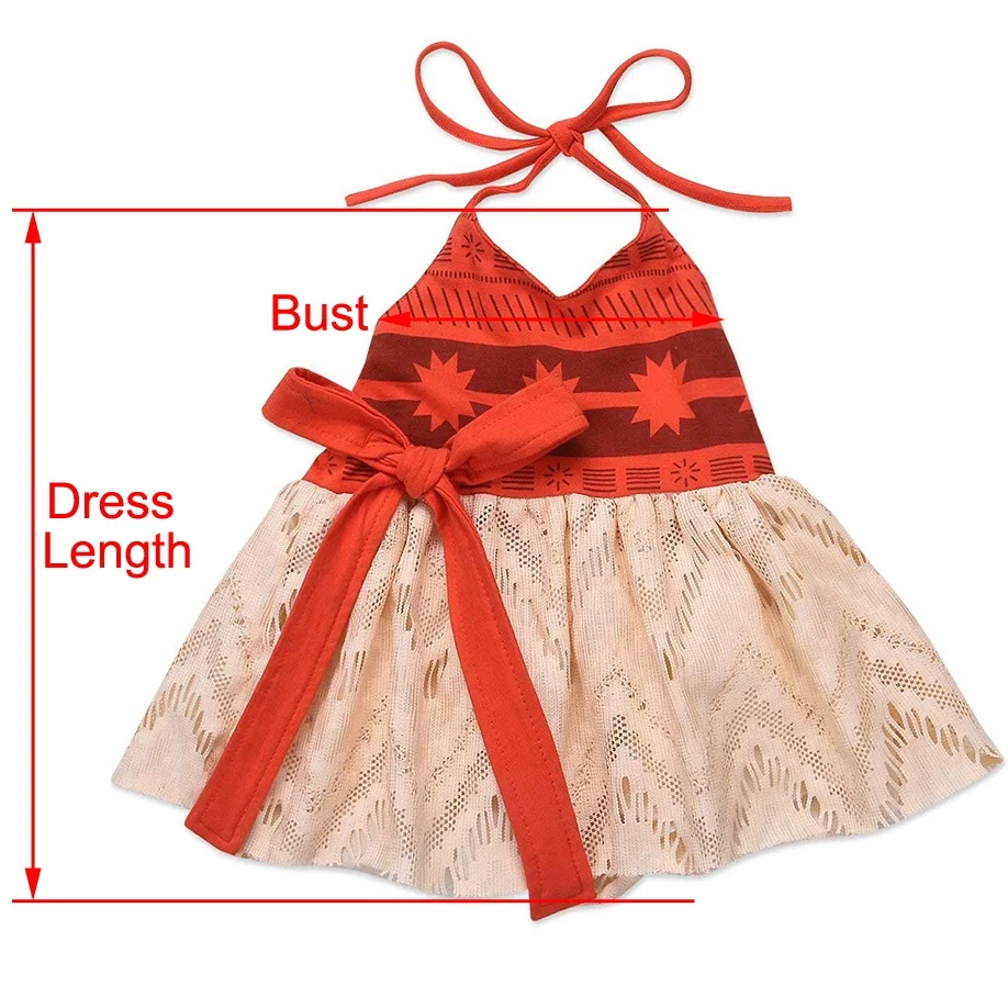 Moana/летнее платье для маленьких девочек детский пляжный сарафан-пачка с бантом Детский милый костюм принцессы для костюмированной вечеринки с открытой спиной и ремешком