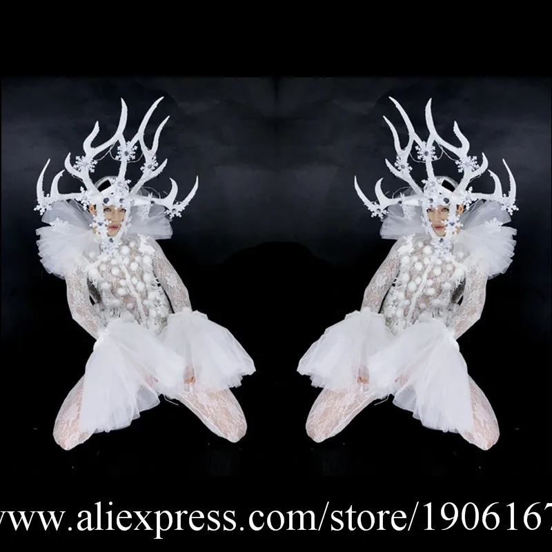 Led Antlers Stage Ballroom Costume Led Light Up Antlers Head font b Clothing b font Party