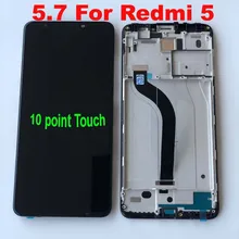 5,7 для xiaomi redmi 5 ЖК-дисплей+ сенсорная панель дигитайзер с рамкой для xiaomi redmi5 Оригинальная ЖК-глобальная версия