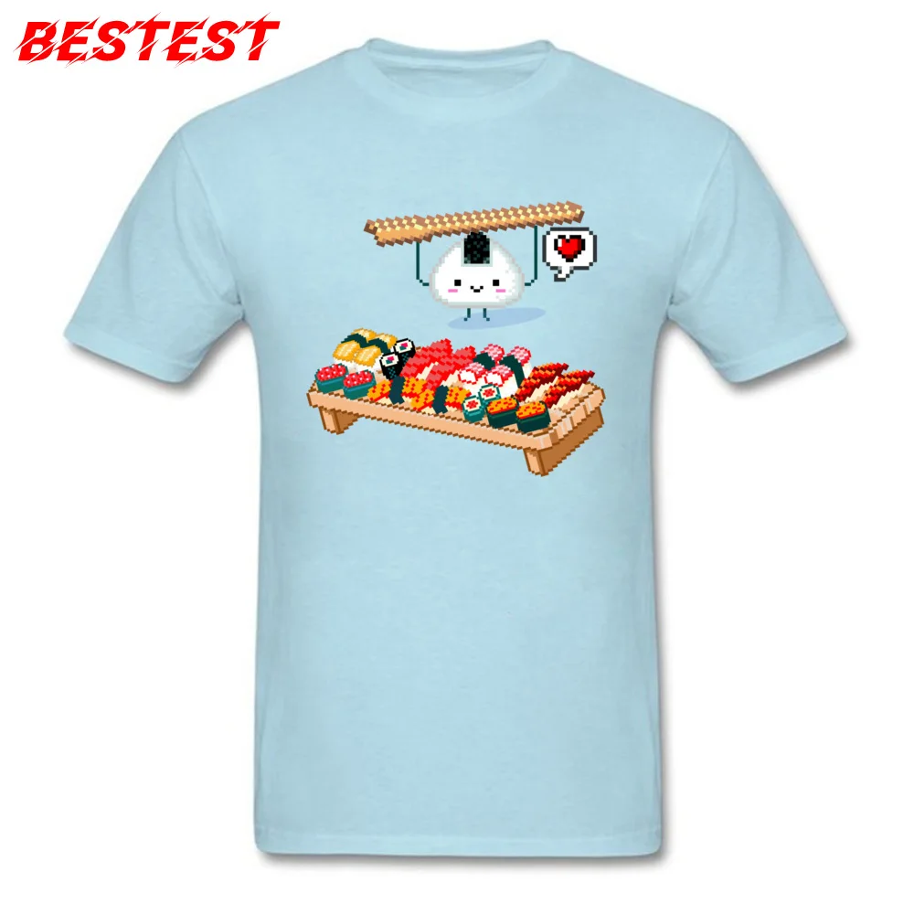 A bit Of Sushi 100% Cotton Fabric Custom T Shirt Fitted Short Sleeve Men Top T-shirts Birthday ostern Day T-shirts O Neck A bit Of Sushi light