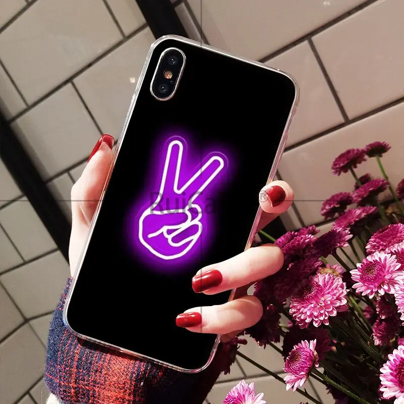 Black background fluorescent small pattern font neon