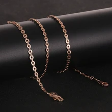 3 мм женские гравированные круглые браслеты 585 розовое золото цвет звено цепи ожерелье