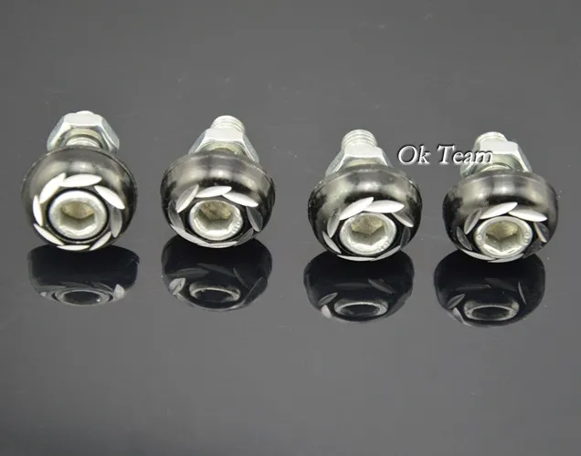 Car Screws Universal 4pcs Thread License Plate Frame Bolts Screws for Car Truck