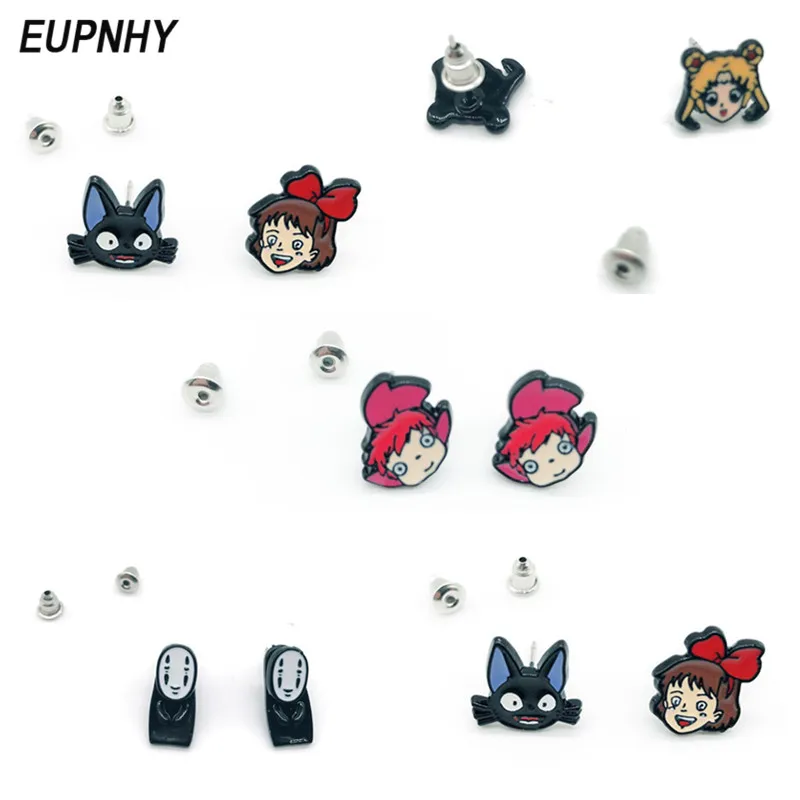 Eupnhy 1 ペア日本アニメ顔男 セーラームーンスタッドピアス魔女の宅急便サービスピアスイヤリング耳のための女の子 Stud Earrings Aliexpress
