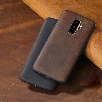 

Luxury Phone Cases For Samsung Galaxy Note 8 9 S7 Edge S8 S9 Plus Crazy horse skin Back Cover A5 A7 A8 2018 J5 J6 J7 2017 case