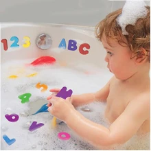 Детская обучающая игрушка с алфавитом, ванна для ванной, буквы числа из пенопласта, 1x36 шт., детская игрушка для ванны, Детские принадлежности для купания