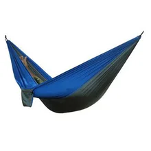 2 человек Портативный парашютом гамак для наружной campinggray с синий край 270*140 см