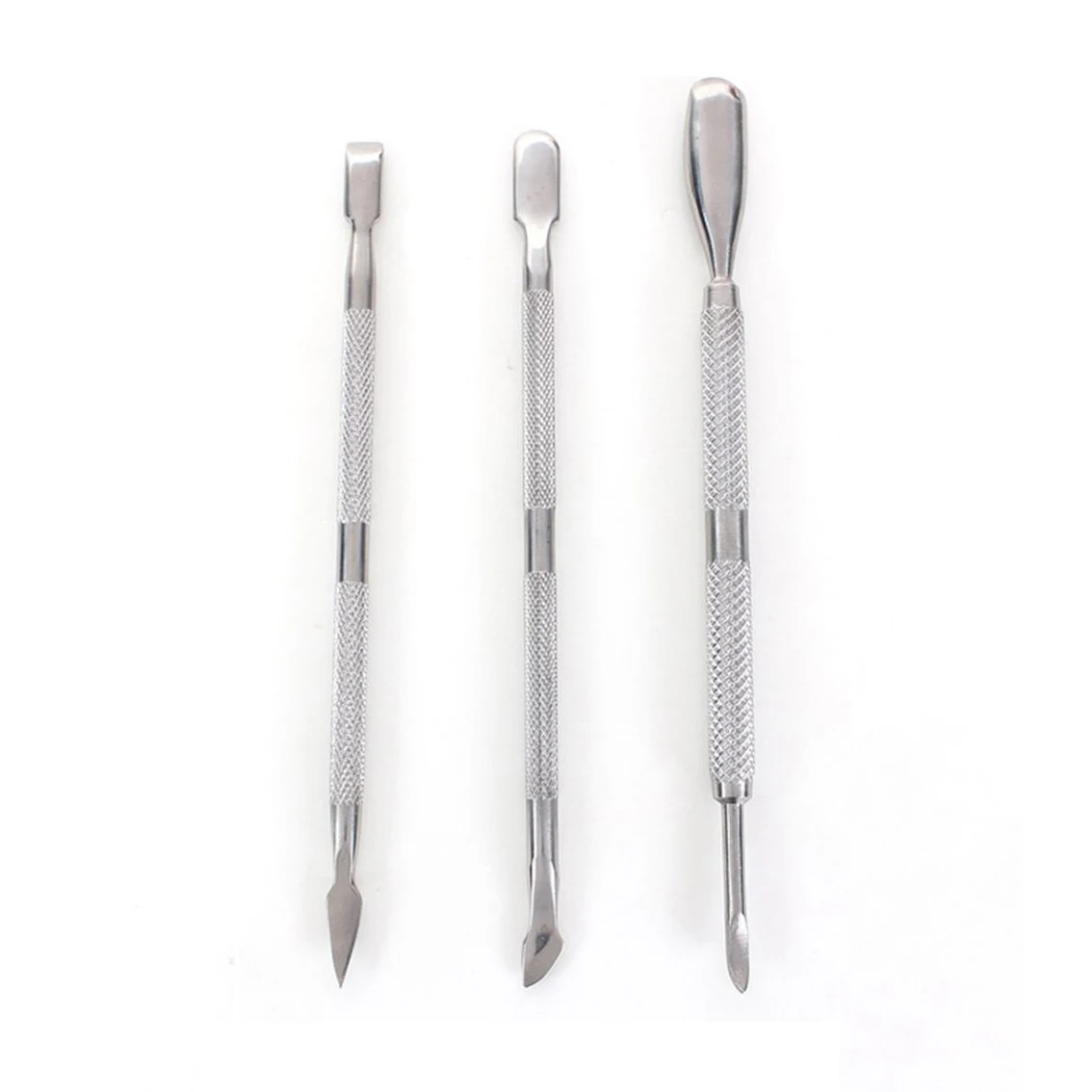 

3Pcs Nail Art Stainless Steel Cuticle Spoon Remover Pusher Manicure Pedicure Set