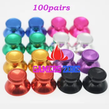 

100pairs 200pcs Replacement 3D Rocker Alloy Joystick Cap Shell Thumbstick Caps for PS4 Xbox One Controller