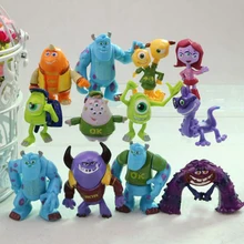 12 pçs/lote Populares 4-6.5 cm Monstros Empresa. monstros sa monstros University Mike Sully PVC Mini Action Figure Brinquedos Bonecas Presentes