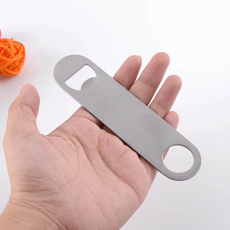 100pcs/lot Multifunction Bottle Opener Large Stainless Steel Flat