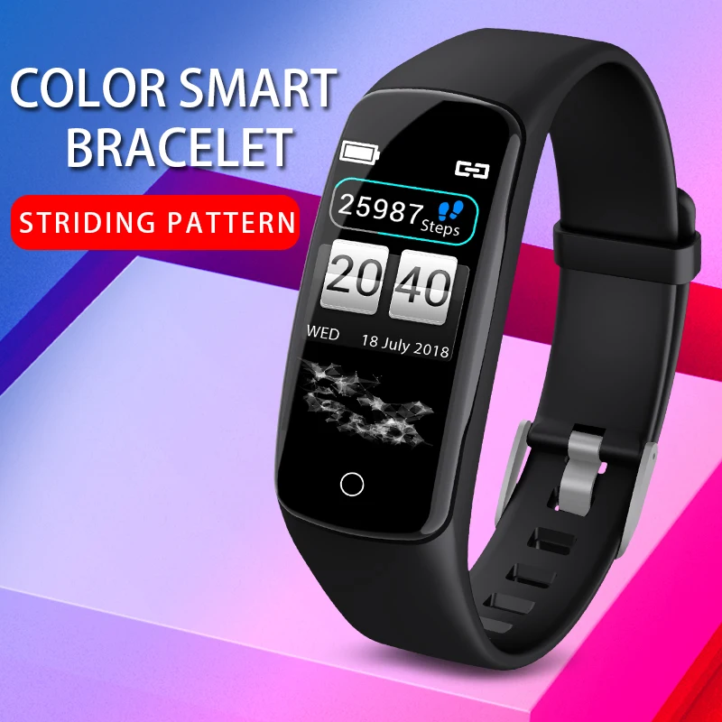 Bluetooth Smart Watch Sport Pedometer Heart Rate Activity Ste  Counter Calorie Plating Smart Bracet For Kids Women Men