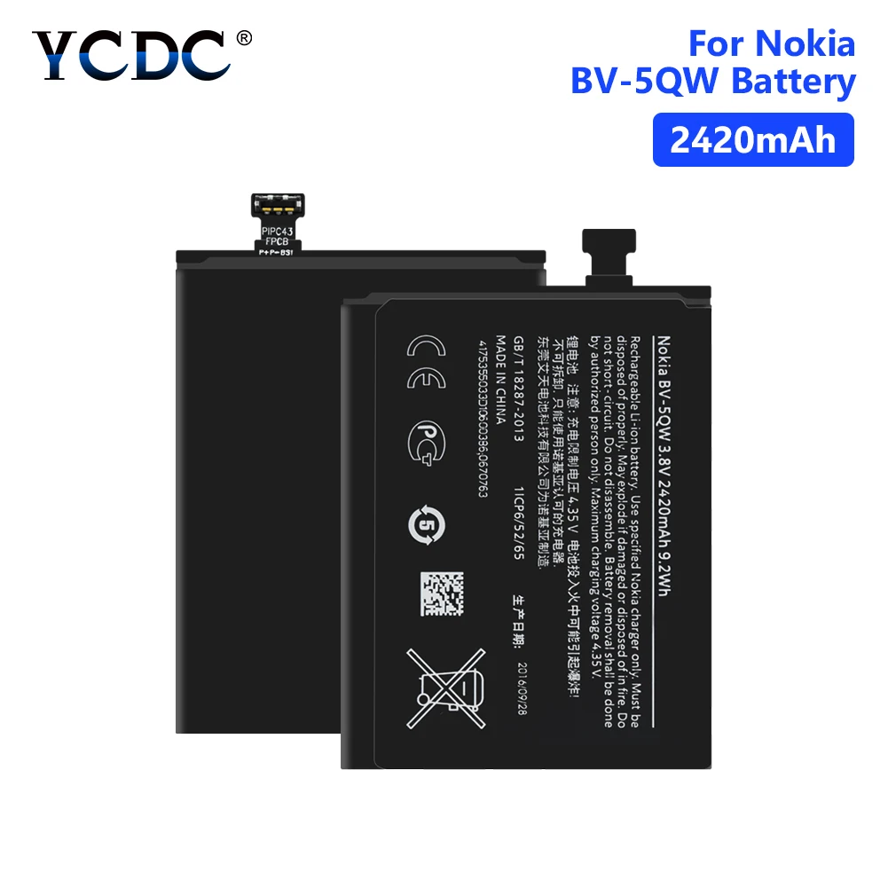 Высокое качество 3,8 V 2420 мА/ч, литий ионный Батарея BV-5QW BV5QW BV 5QW чехол с подставкой и отделениями для карт для Nokia Lumia 930 929 929+ RM927 мобильный смартфон