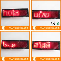 Красный светодиодный ярлычок в виде значка программируемый светодиодный дисплей сообщений