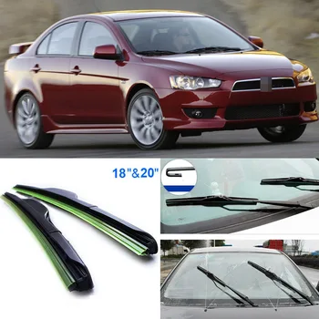 

2pcs 20"+18" front windscreen windshield wiper blades Soft Rubber WindShield Wiper Blade For Mitsubishi Lancer
