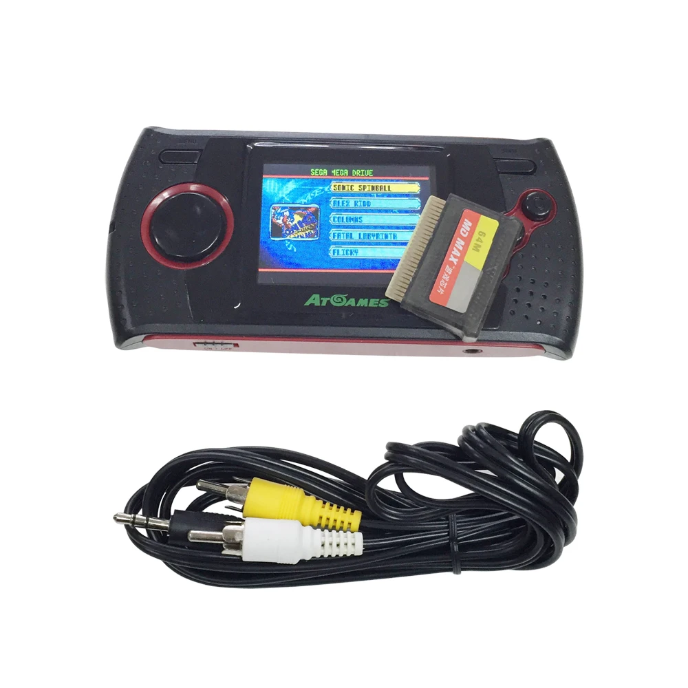 

5 games Portable video handheld game player Utimate console AV output download games save for sega MD for MEGA DRIVE