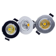 Светодио дный светодиодный светильник три изменения цвета COB потолочный точечный свет 3 Вт 5 Вт AC85-265V потолочные встраиваемые огни внутреннего освещения