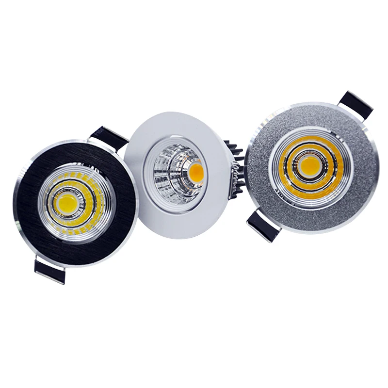 

Led downlight light three Color change COB Ceiling Spot Light 3w 5w AC85-265V ceiling recessed Lights Indoor Lighting