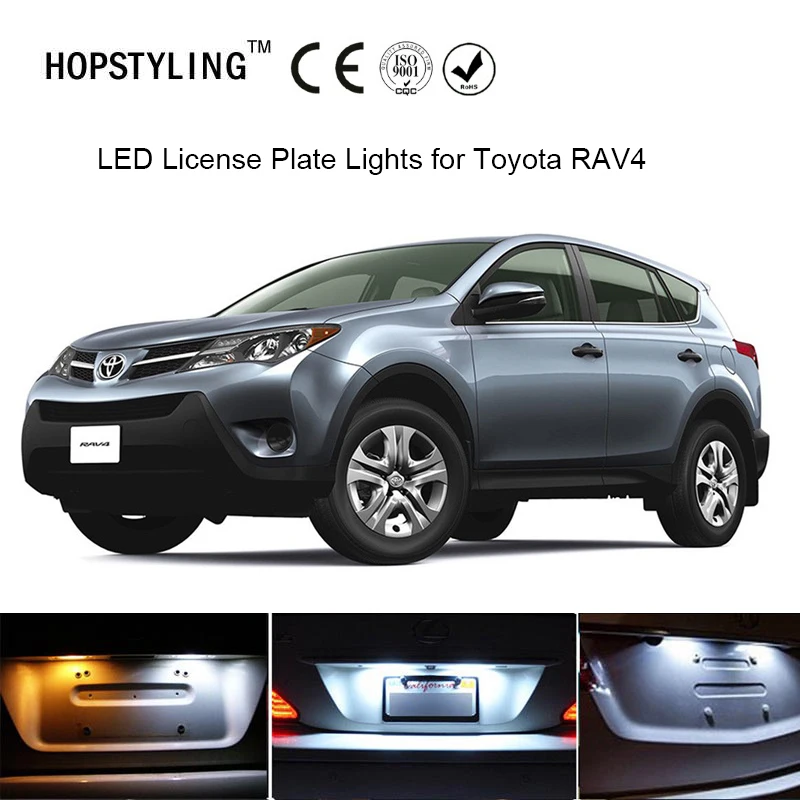 Для Toyota Auris для RAV4 XA40 13-15 без кода ошибки 18-SMD Высокая мощность яркие белые светодиодные лампы номерного знака