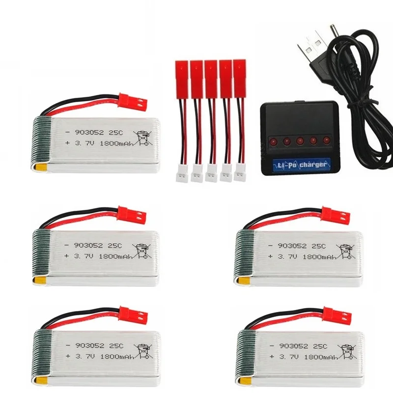

1800mAh 3.7v lipo Battery Charger for KY601S SYMA X5 X5S X5C X5SC X5SH X5SW X5UW X5UC M18 H5P H11D H11C T64 T04 T05 F28 F29 T56