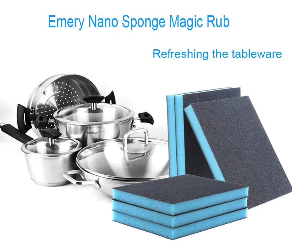 

1pc Sponge Kitchen Nano Emery Magic sponge Cleaner Rub Pot Except Rust Cleaning Sponge for Kitchen bathroom Cleaning Tools NEW