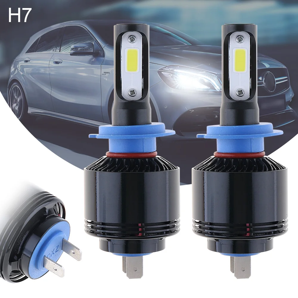 

72W H7 8000LM 6000K All-In-One without Line LED Headlight Kit Hi or Lo Beam Bulb Automotive LED Headlamp car accessories for Car