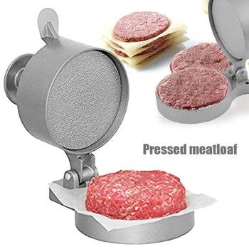 

Burger Press Hamburger Patty Maker Meat Aluminum Alloy Non-Stick for Kitchen TN88