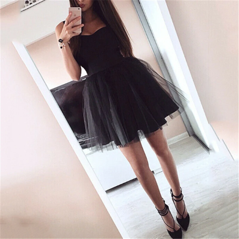 

2019 Women Lace Dress Black Pink Mesh Tulle Slim Elegant Lady Princess Bridesmaid Wedding A-Line Party Dresses female Vestido