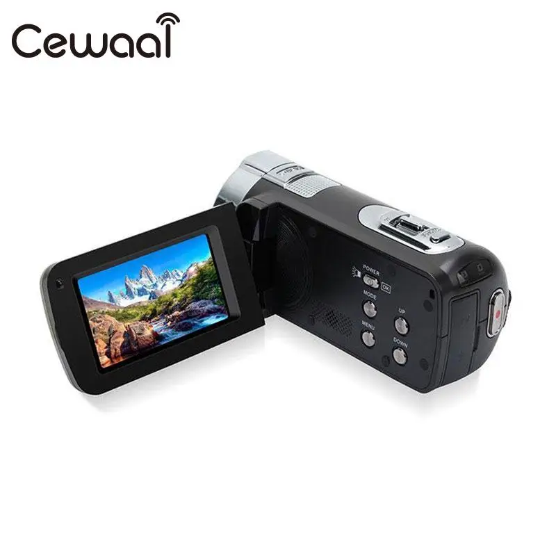 

Cewaal 2.7 Inch Full 1080P HDV-312P Digital Video Camera Camcorders DV Rotating UK US Plug Cam Gift