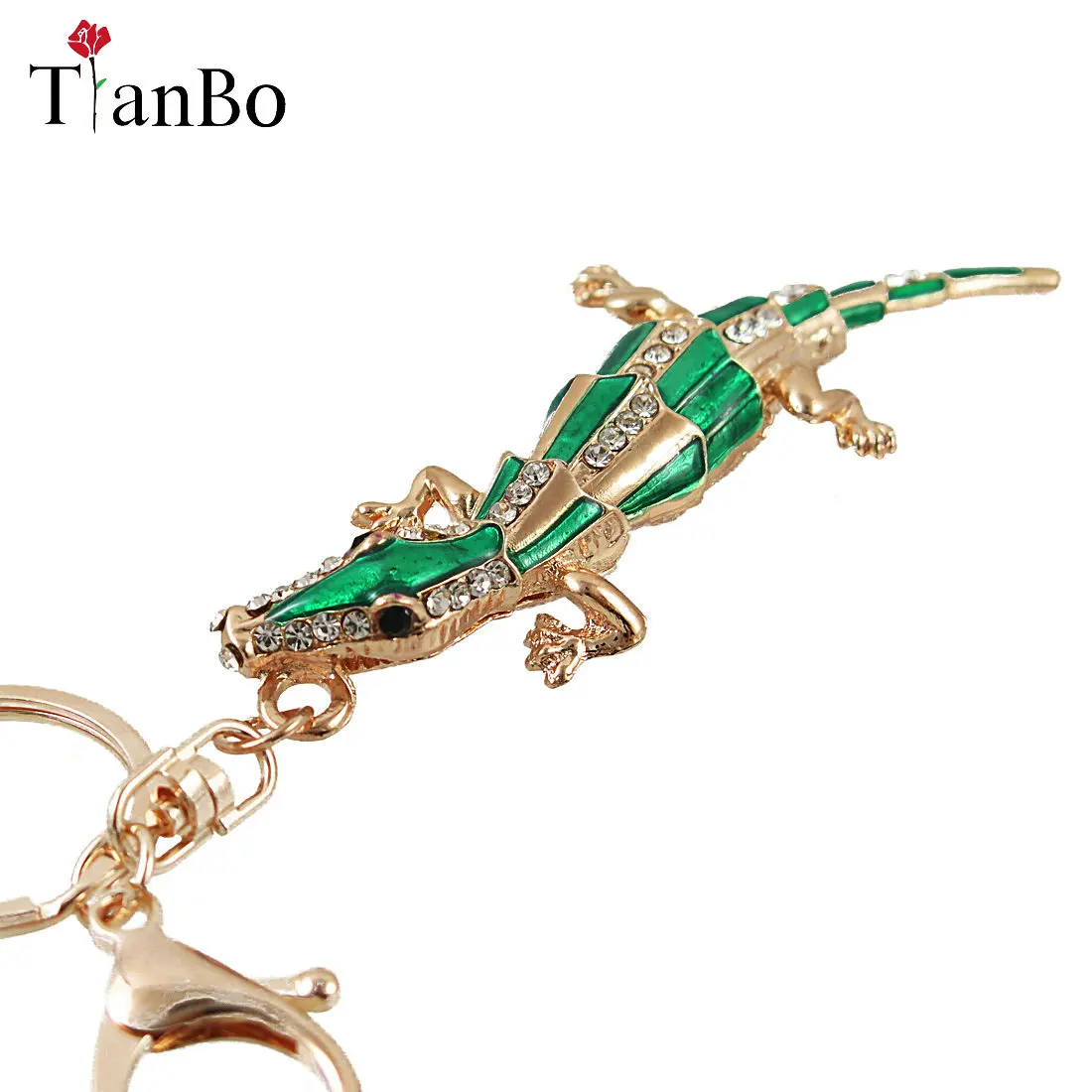 

Crocodile Keychain Valentines day gift mens-key-chains Car Key Ring Keys Holder Bag Pendants Key Chain Women Crystal