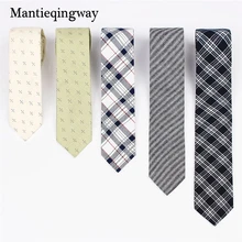 Mantieqingway 6,5 см хлопчатобумажный галстук для мужчин Костюмы плед шеи галстуки для Свадьба свадьба смокинг Gravatas Vestidos шеи галстук